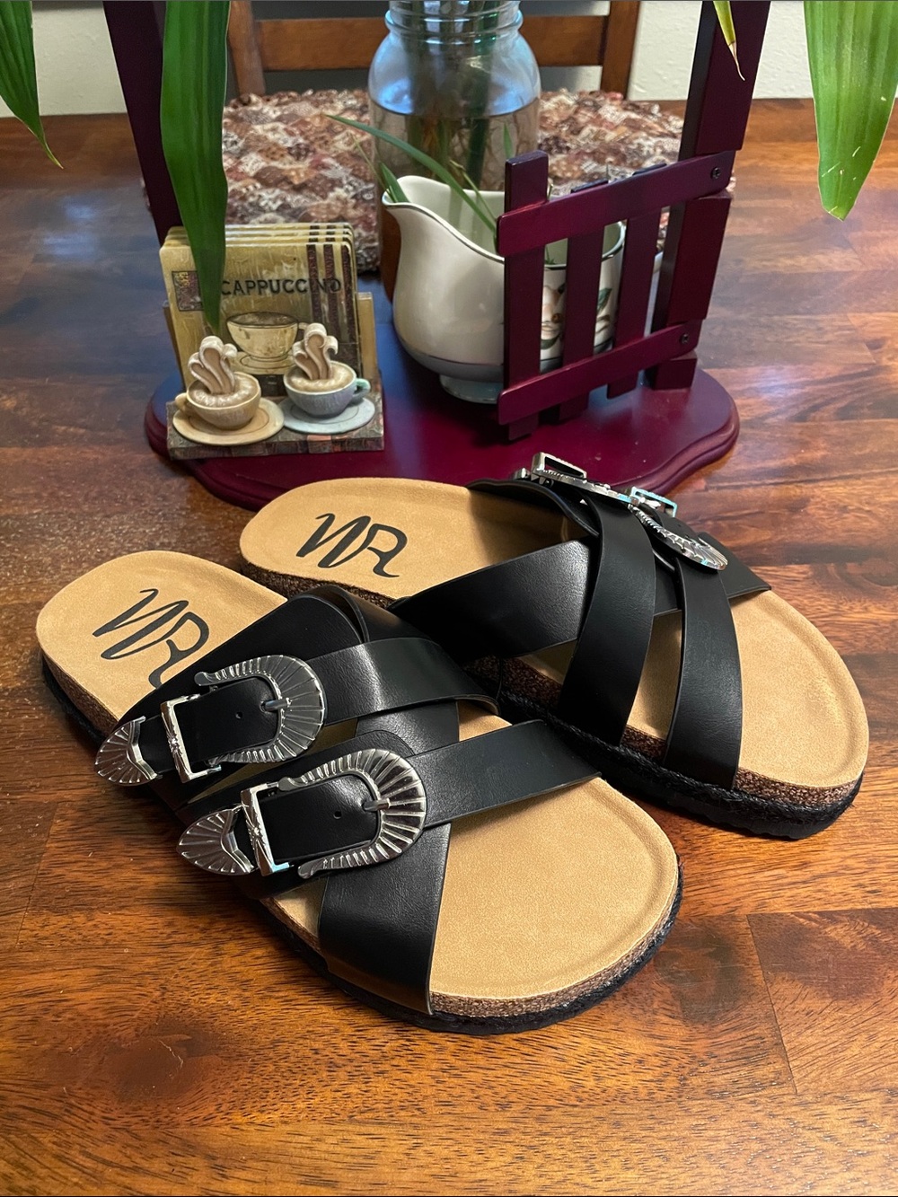 NOT RATED Iris Western Buckle Sandal Women’s 8, Black